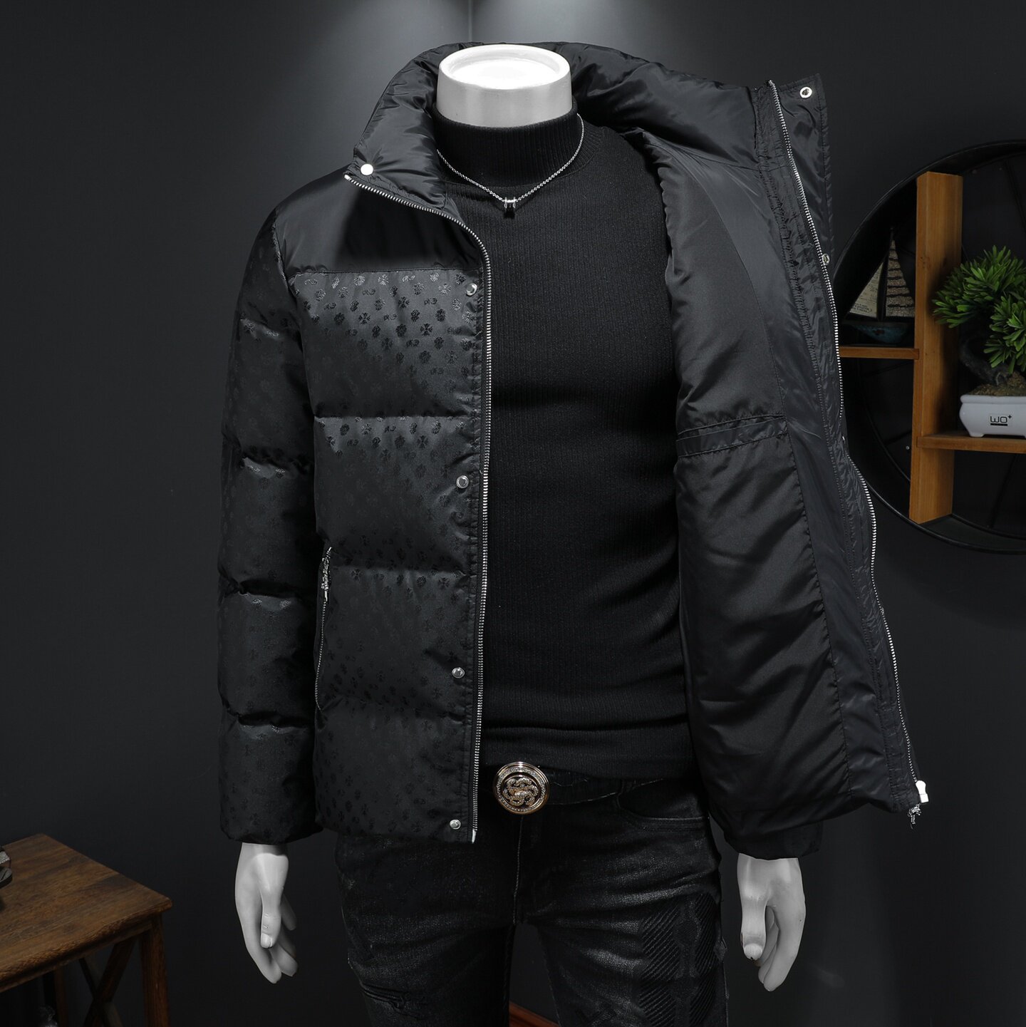 2025秋冬装90%绒立领羽绒服男钱塘6006-5115-P330假模图,男装羽绒服,钱塘6006(原3029)
