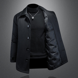 2025冬装90绒落肩宽松型拼皮中长款羽绒服男6006-7201-P300楼空图，男装羽绒服，钱塘6006(原3029)