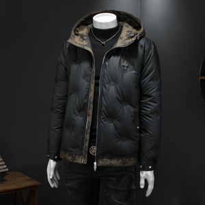2025秋冬装90%绒连帽羽绒服男 钱塘6006-5561-P330 假模图图片