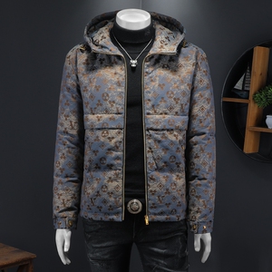2025秋冬装高端连帽90绒提花羽绒服男 6006-7728-P330  假模图图片