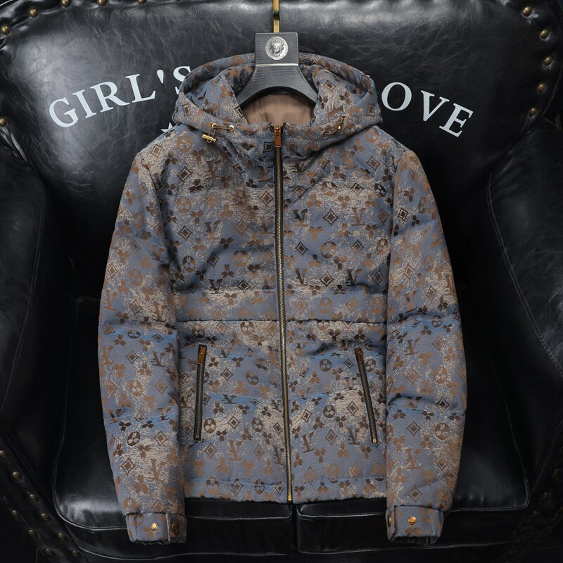 2025秋冬装高端连帽90绒提花羽绒服男 6006-7728-P330  沙发图图片