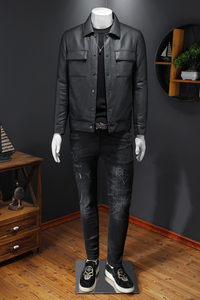 2021秋冬装新款皮羽绒服男  钱塘3029-00163-P300 假模图片