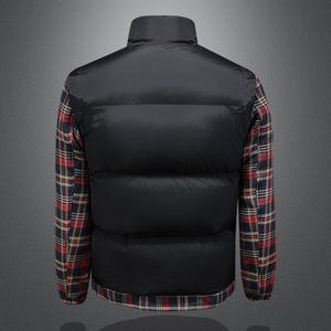 2025秋冬装90%绒立领羽绒服男 钱塘6006-5116-P320 镂空图图片