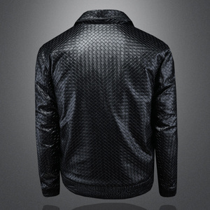 2025秋冬装新款90绒PU皮羽绒服男 6006-7763-P320  镂空图图片