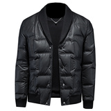 2025秋冬装新款针织领羽绒服男钱塘6006-9107-P285镂空图，男装羽绒服，钱塘6006(原3029)