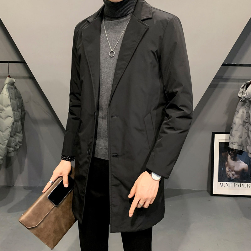 2021秋冬装新款长款小西装羽绒服男钱塘3029-999-P260真模,男装羽绒服,钱塘6006(原3029)