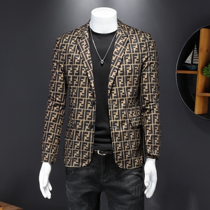 2021秋装新款印花小西装男钱塘3029-601-P160假模,服装搭配平台商业计划图片