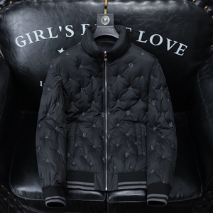 2025秋冬装新款刺绣立领羽绒服男 钱塘6006-7788-P310 沙发图图片