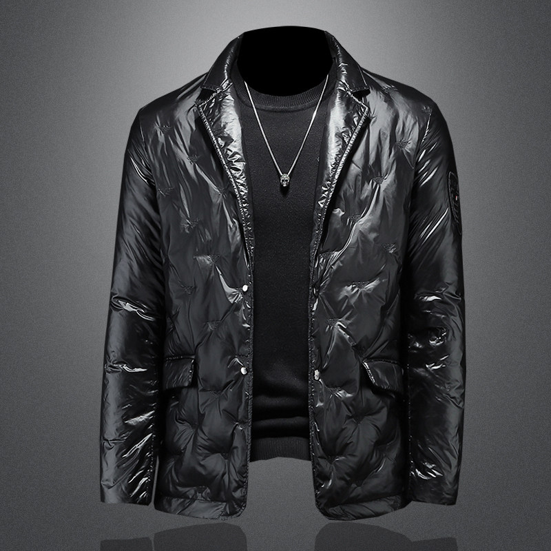 2021秋冬装新款轻薄小西装羽绒服男钱塘3029-2108-P245镂空图，男装羽绒服，钱塘6006(原3029)