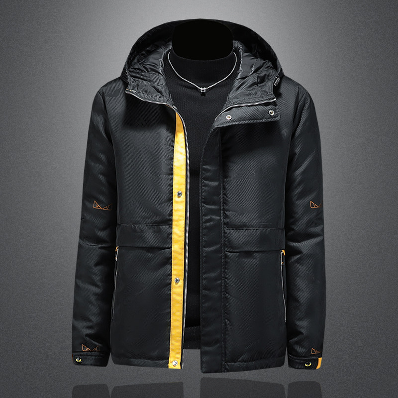 2025秋冬装90%绒连帽羽绒服男 钱塘6006-5111-P350 镂空图图片
