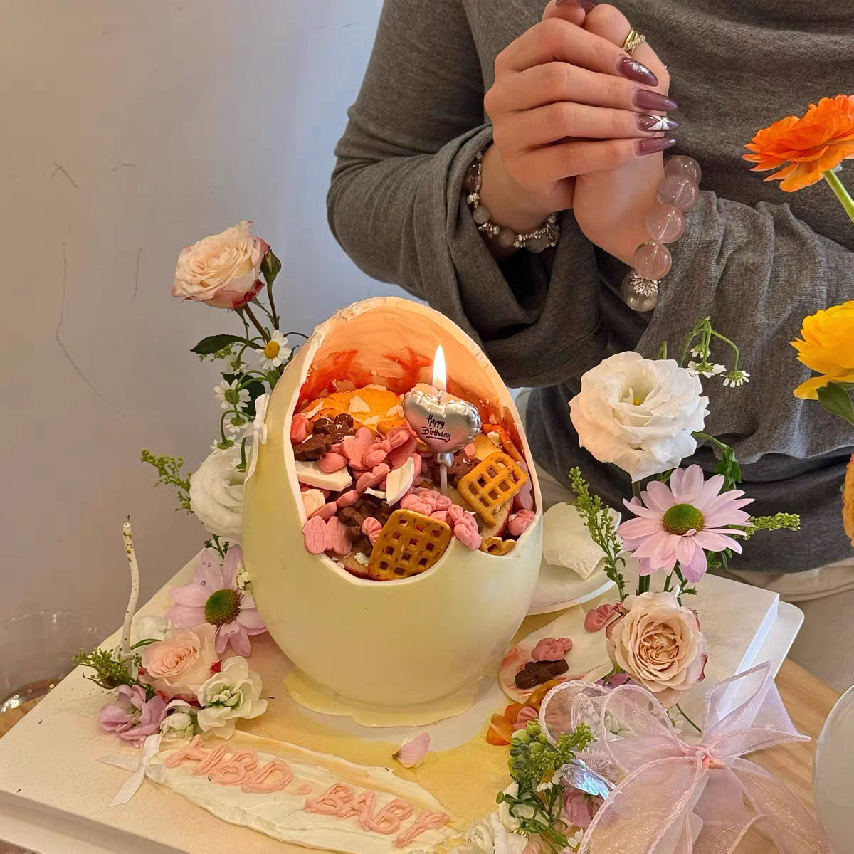 抱抱酱同款网红女神女生公主生日蛋糕破壳日鸡蛋巧克力烘焙模具
