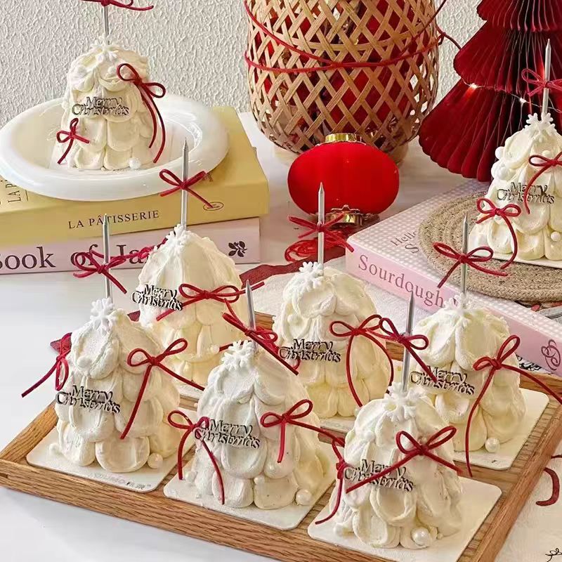 2025圣诞节木制MerryChristmas插牌木质圣诞快乐字牌蛋糕装饰插件