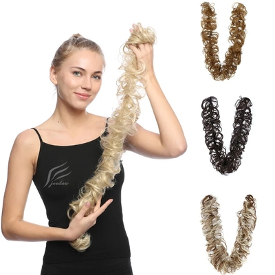 假发包丸子头长拉花 Messy Hair Bun Hair Accessories for Women