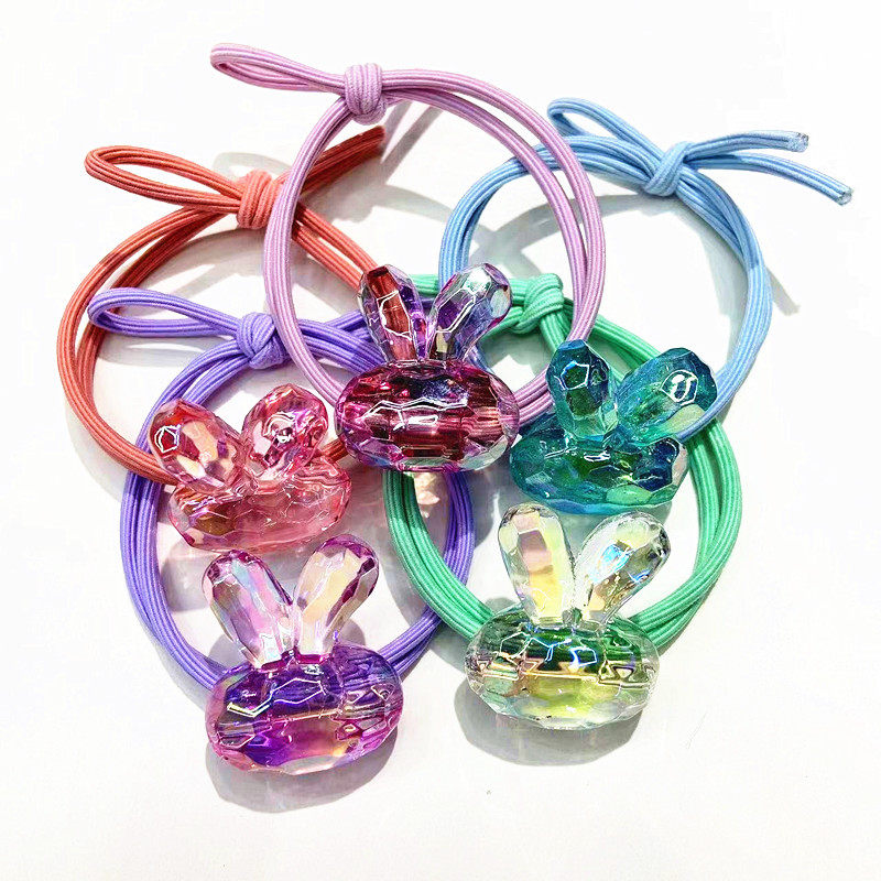 韩版皮筋发绳发饰女扎绑发发圈橡皮筋成人高弹力水晶珠子打结头绳