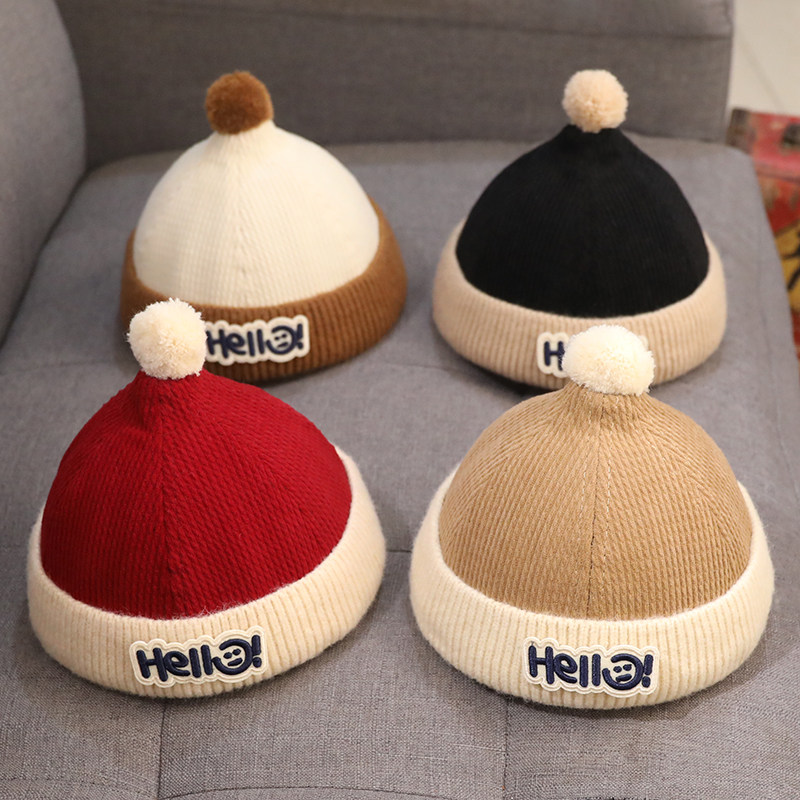 宝宝帽子秋冬季男童韩版地主帽冬天新款儿童女百搭雅痞洋气瓜皮帽