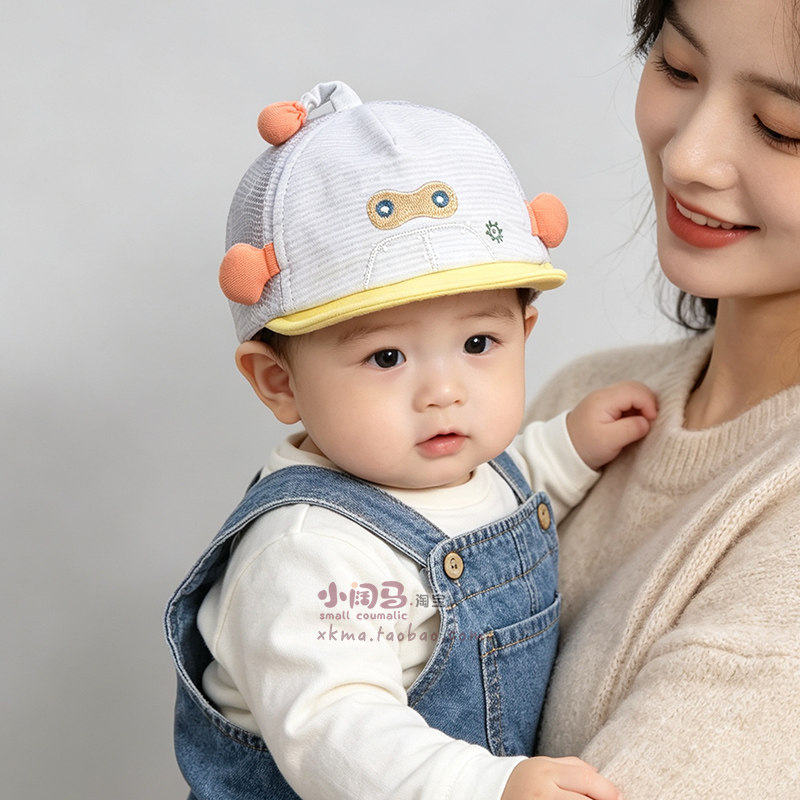 婴儿帽子夏季宝宝薄款遮阳鸭舌帽图片