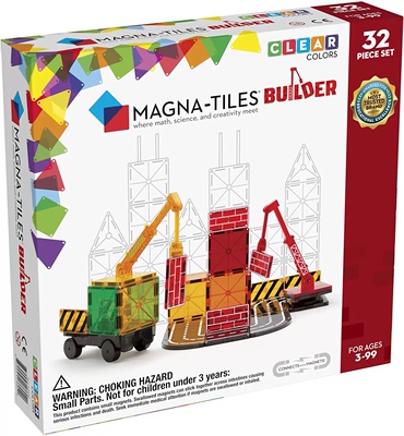 MagnaTiles彩窗磁力片儿童益智玩具男女孩宝宝拼装拼搭磁性积木3+