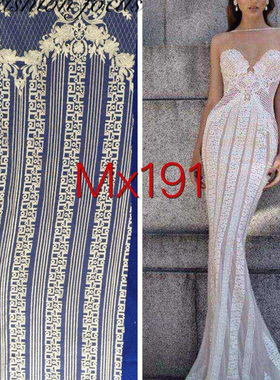 刺绣蕾丝绣花面料蕾丝装饰花边新娘礼服DIY新娘礼服婚纱头纱布料