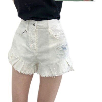 ABLE JEANS女牛仔短裤春夏新品高腰韩版显瘦百搭热裤白色女裤潮