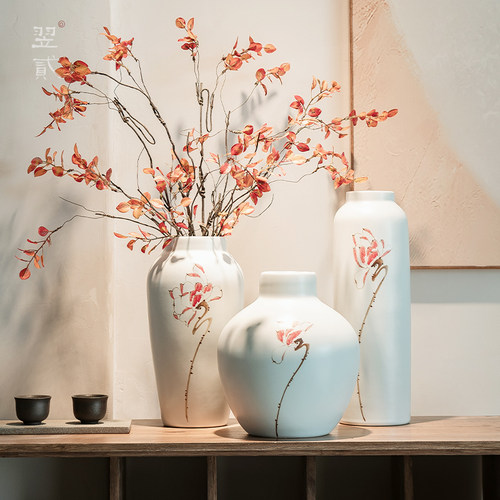 景德镇手绘花瓶陶瓷复古客厅