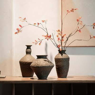 陶瓷花瓶民宿景德镇粗陶罐侘寂风