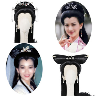 古装白娘子白蛇传新白娘子整顶假发套头饰套装白素贞假发头纱造型