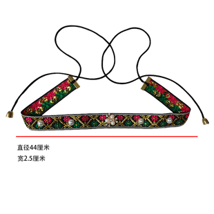 古风抹额提花女发饰唐圆领织锦抹额太君抹额汉服古装老宋制带发