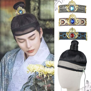 网巾一体头套束发发带头饰古风装扮多款头冠明制抹额整顶假发套