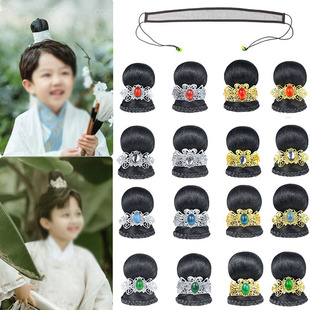 男童古风造型鸭嘴夹小发包好固定儿童书生日常汉服摄影发髻配饰日