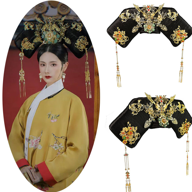 假发旗头假发清朝新品