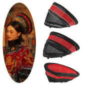 帽子古风写真街拍清朝皇后贵妃配饰 摄影DIY素坯镂空清装 新款 清装