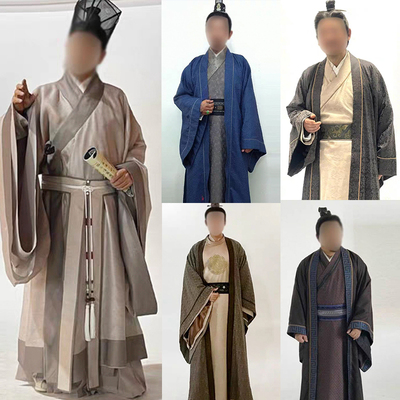唐朝宋明朝员外富商员男士棉麻外地主掌柜服管家官员大臣便服古装