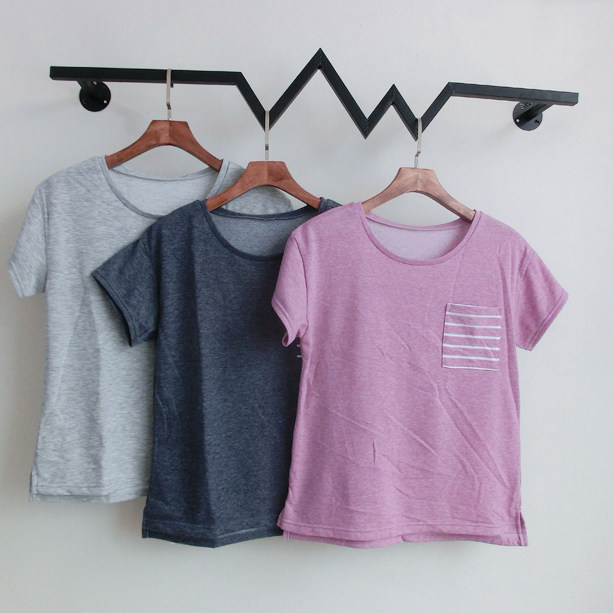 FOREIGN TRADE DAILY ORDER WOMENS SUMMER SOFT GLUTINOUS THIN TERRY SHORT-SLEEVED LOUNGEWEAR TOPS AND PAJAMAS CAN BE MATCHED