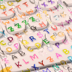 英文字母数字贴纸韩国3d立体贴画防水分类标记手机键盘小可爱装饰