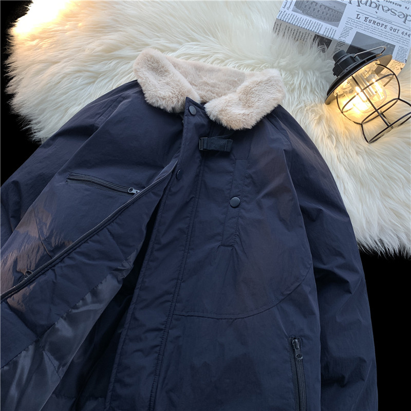706-1-MF980-P128冬季日系复古羊羔毛翻领工装棉服加厚保暖棉衣,男装棉衣,星座706-1