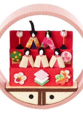 日本制 京都梦屋职人手作京の町家岁時記季節の置物摆件3月女儿节