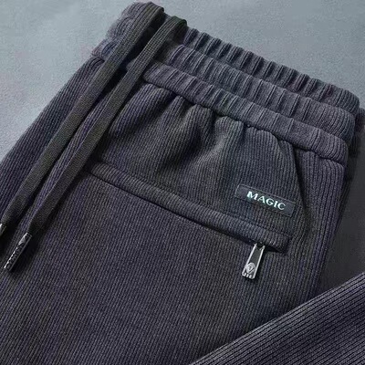 休闲运动裤直筒宽松灯芯绒卫裤