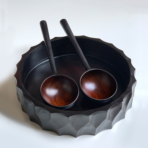 手作实木勺汤勺咖啡豆勺大漆工艺