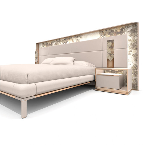 AUBADE FLY BED|潘多拉奢石真皮卧室宽屏床