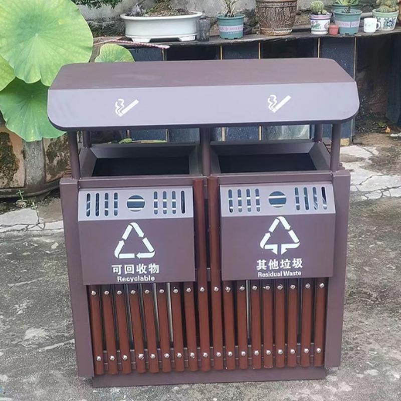 户外铁烤漆分类垃圾桶室处果皮箱