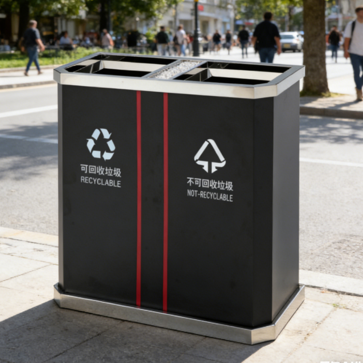 厂家直销可开票二分类果皮垃圾桶