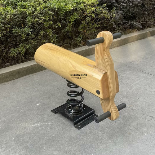 架空层景区公园儿童木质摇摇马游乐设施 木制弹簧摇摇乐摇马玩具