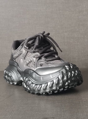 名典2024秋季新品女鞋 时尚厚底飞织面老爹鞋舒适休闲鞋QS77073