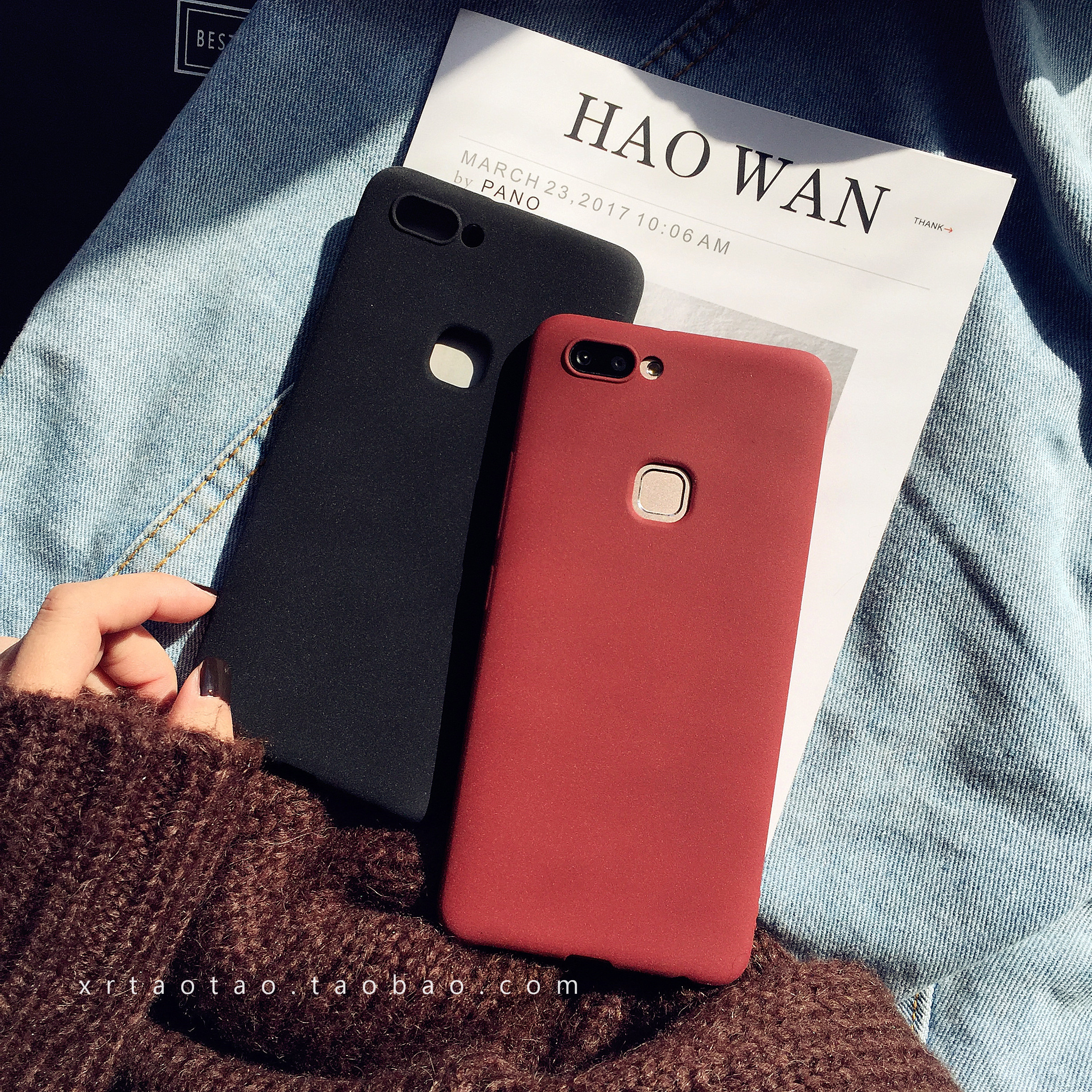 vivo x20a手機vivox20PLUS硅膠套x6a防摔s男女X21酒紅色簡約軟d