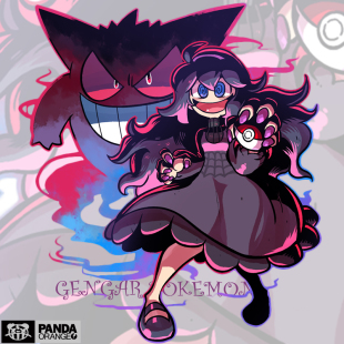 精灵宝可梦联名短袖 t恤卡通动漫周边衣服耿鬼ins风学生潮牌情侣装