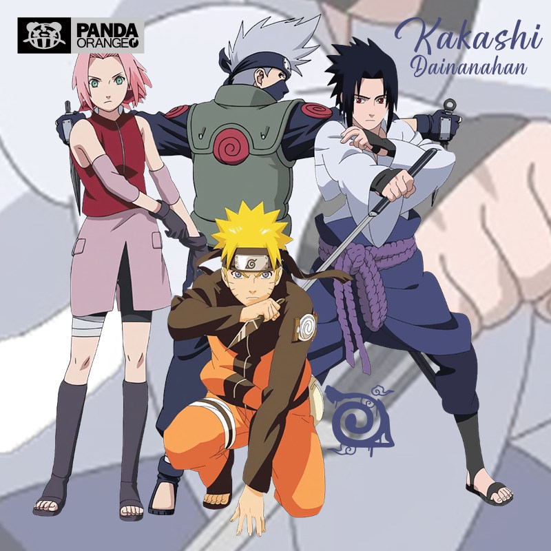 火影忍者联名t恤卡通动漫画第七班卡卡西周边学生新款情侣装卫衣