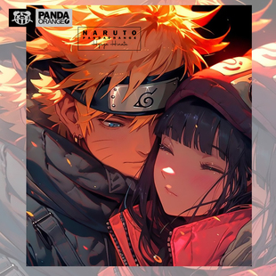 火影忍者联名t恤卡通动漫画日系鸣人雏田周边学生宽松情侣装卫衣