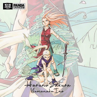 火影忍者联名t恤卡通动漫画春野樱山中井野周边学生情侣装卫衣潮