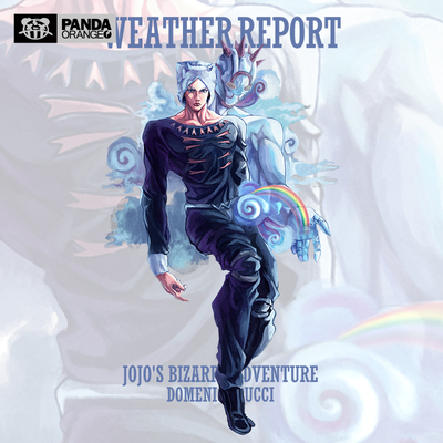 奇妙冒险联名t恤石之海多明尼克布奇天气预报彩虹情侣卫衣