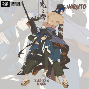 火影忍者联名t恤卡通动漫周边衣服再不斩和白日系学生短袖 情侣装